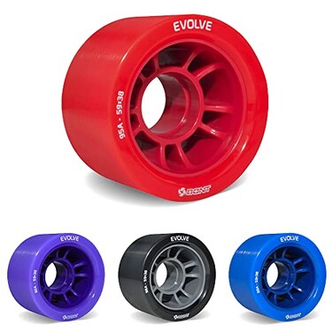 Bont Skates Evolve Roller Derby Skate Wheel Indoor Roller Skate Wheels Rollerskate Wheels Red 95A Set of 4 Wheels Red 95A Set of 4 Wheels
