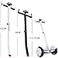 ToLanbbt Scooter Handle Adjustable Handlebar for Segway Ninebot Mini PRO with Phone Mount Release Knee Pressure Hand Lever Control Black