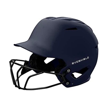 EvoShield XVT 20 Matte Batting Helmet with Facemask Navy MediumLarge
