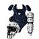 Wilson EZ Gear 20 Catchers Gear Kit Navy SmallMedium