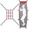Gsbomzap 2PCS Baseball Softball Pitching Target Dummy Batter Adjustable Baseball Pitching Net Training Aids 9 Hole Strike Zone Attachment Baseball Softball Practice Net for Hitting Accuracy
