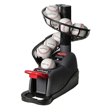 Furlihong 898BH Baseball Soft Toss Machine Angle Adjustable Step On Paddle and Release to Launch No Power Supply Needed Works with Regulation Baseball