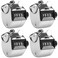 AFUNTA 4 Digit Hand Tally Counters 4 Pack Mechanical Lap Tracker Manual Clicker with Metal Finger Ring Hoop Holder Silver
