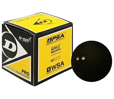 Dunlop Pro Double Yellow Dot Squash Ball 1pack