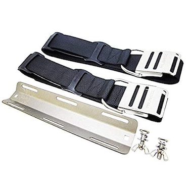 Palantic Tech Diving Backplate Adapter with 2 Tank Straps System Set Silver