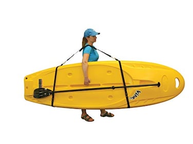 Pelican Universal SUP Kayak Comfortable Carrying Shoulder Strap Universal Adjustable Sling with Builtin Paddle Loop Black