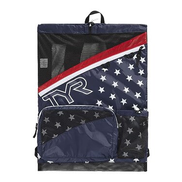 TYR Elite Team Mesh Backpack RedNavy one Size