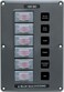 Blue Sea Systems 4322 WaterResistant Circuit Breaker Switch Panel Gray 6 Positions