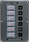 Blue Sea Systems 4322 WaterResistant Circuit Breaker Switch Panel Gray 6 Positions