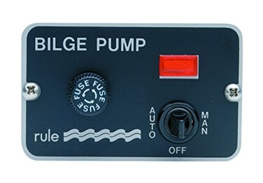 Rule 42 3Way Panel Lighted Pump 2432V DC Switch Toggle Beige 314 L x 2 W