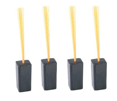 Markwort 4 Pack Black Rubber Base Plug with Orange Bristle Indicator