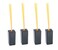Markwort 4 Pack Black Rubber Base Plug with Orange Bristle Indicator