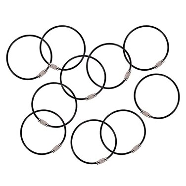 Ergodyne Arsenal 5719 Wire Cable Key Ring 10Pack Black