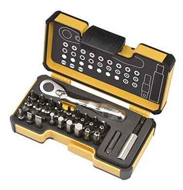 Felo 0715761545 XS Box Set Incl Mini Ratchet14 AdaorBitholder30 Bits 33 PC