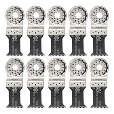 Fein Starlock ECut Standard Saw Blade Precision Cutting for Very Clean Cuts on Wood Drywall Plastics with Set Teeth 138 Medium Width 2 Length 10Pack 63502133290