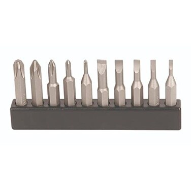 Wiha Micro Bit Replacement Slotted Phillips Bit Pack 10 Piece