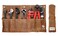 IRONCUBE Tool Organizer Bag 6 Pockets Wax Canvas Weatherproof RollUp Pouch for Hand Tools
