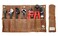 IRONCUBE Tool Organizer Bag 6 Pockets Wax Canvas Weatherproof RollUp Pouch for Hand Tools