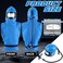 Saysurey Sandblaster Helmet Set Includ 1 Sandblasting Hood Protector 1 Thermostat and 5 pcs Replacement Outer Lens with Shoulder Protective Sand Blast Hood Protector for Sandblasting EquippedBlue
