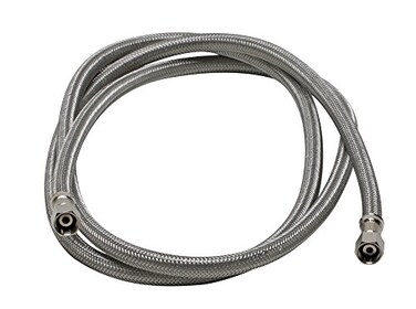 Fluidmaster 12IM84 Ice Maker Connector Braided Stainless Steel 14 Compression Thread x 14 Compression Thread 7 Ft 84Inch Length