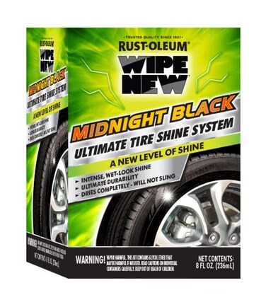 Wipe New RustOleum 381405 Midnight Black Ultimate Tire Shine System