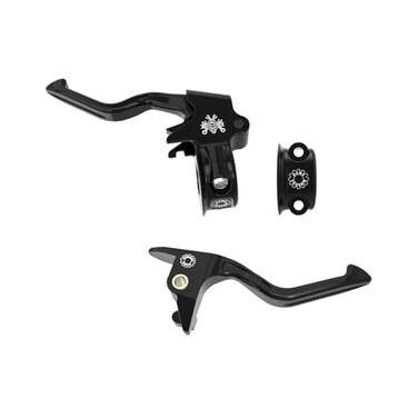 PJMTCUSTOM Easy Pull Clutch and Brake Lever Hand Controls for Harley Davidson 20182024 Softail Black