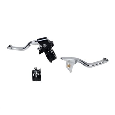 PJMTCUSTOM Chrome Clutch Brake and Shift Lever Hand Controls Easy Pull Handle Compatible with Harley Davidson Softail 20182025