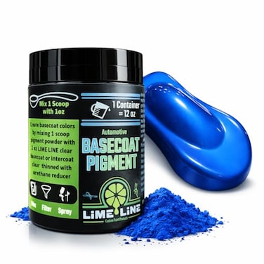 LiME LiNE Base Coat Maker Pigment Powder Automotive Grade Basecoat Metallic Blue Pearl