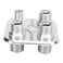 Qiilu AC Bulkhead Car 4Port Air Conditioning BulkheadHeater Bulkhead Hose Fitting Universal Modification Silver
