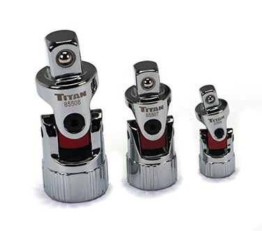 Titan 85505 3Piece Auto Flex Universal Joint Socket Set