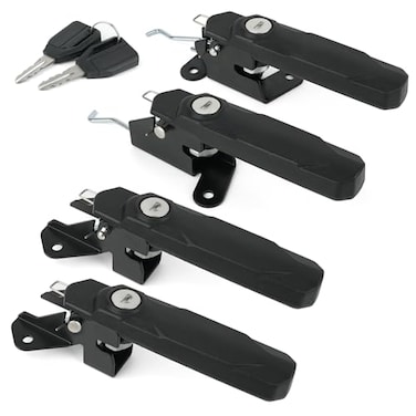 Camotokiit 4Pcs Front Rear Deluxe Full Door Latch Handle Locks Kit 715009952 for CanAm Defender MAX HD10 HD9 HD8 HD7 20172025 Add on 4Seat Cab AntiTheft