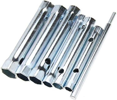 Auto-plaza 6PCS DualEnded Wrench Socket Plumber Back Nut Tap Spark Plug Spanner Set Extended Spark Plug Wrench