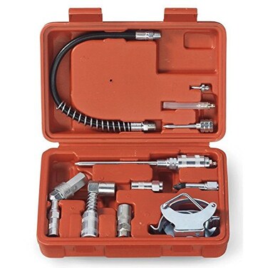 Tooluxe 61077L MultiFunction Grease Gun and Lubrication Accessory Kit