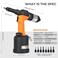 UPWOOD Heavy Duty Air Hydraulic Rivet Nut Tool with reversible button HPS6312F Pneumatic Riveter Automatic Rivet Nut Gun Tool Setting Kit Come with 8 Size Metric and SAE NosePiece Assembly