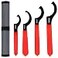 AutoWanderer Tool 4pcs Coilover Spanner Wrench Set Adjustable Shock Wrench Heavy Duty Steel C Spanner for Most Coil Overs Shocks Adjustment and Suspension System