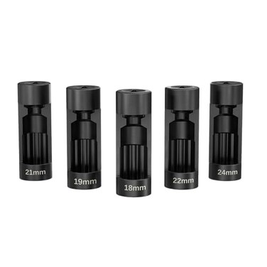YSSNIUTOOL Suspension Strut Socket Tool5PC Strut Nut Socket 18mm 19mm 21mm 22mm 24mm with 12 Point 12 Drive Easy Remove Strut Nuts