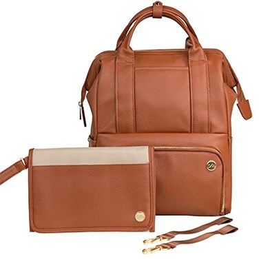 CleverMade Diaper Bag Backpack with Handles Includes Changing Pad Stroller Straps
