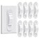 CLYMENE Wall Switch Guard Child Proof Light Switch Cover Guard Toggle Style Light Switch Protection Keep Toggle Switch in On or Off Position 8 Pack White