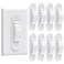 CLYMENE Wall Switch Guard Child Proof Light Switch Cover Guard Toggle Style Light Switch Protection Keep Toggle Switch in On or Off Position 8 Pack White