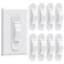 CLYMENE Wall Switch Guard Child Proof Light Switch Cover Guard Toggle Style Light Switch Protection Keep Toggle Switch in On or Off Position 8 Pack White