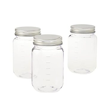 Celebrate It Craft Smart MICHAELS 16oz Plastic Mason Jars by 3ct