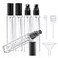 seafulee 5PCS Cologne Atomizer Empty 10ML Mini Perfume Bottles Refillable With Dispenser Tools Pocket Perfume Spray Bottle for Travel and Sample Container Transparent Black Cap