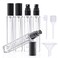 seafulee 5PCS Cologne Atomizer Empty 10ML Mini Perfume Bottles Refillable With Dispenser Tools Pocket Perfume Spray Bottle for Travel and Sample Container Transparent Black Cap
