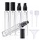 seafulee 5PCS Cologne Atomizer Empty 10ML Mini Perfume Bottles Refillable With Dispenser Tools Pocket Perfume Spray Bottle for Travel and Sample Container Transparent Black Cap