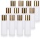 JUVITUS 12 Pack 2 oz Clear Natural Refillable Plastic Squeeze Bottle with Gold Metal Disc Cap Top