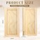 Cinnvoice 2 Pcs 12 W x 24 H Unfinished Pine Kitchen Cabinet Door Replacement with 4 Pcs Cabinet Hinges Wood Shaker Door Front Replacement for Kitchen Bathroom Vanity