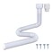 Prestantious 7ft Long Gutter Downspout Extensions 31 OD Downspout Extender Drainage Pipe for 23 Downspout and 34Downspout Flexible Pipe Stretched Length 7ft White1Pack