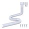 Prestantious 7ft Long Gutter Downspout Extensions 31 OD Downspout Extender Drainage Pipe for 23 Downspout and 34Downspout Flexible Pipe Stretched Length 7ft White1Pack