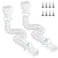 Gutterlix 2 Pack Flexible Gutter Downspout Extensions Extendable from 21 to 67 Downspout Extender Comes with Adapters Thickened Down spout Drain Extension for Rainwater DrainageWhite