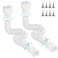 Gutterlix 2 Pack Flexible Gutter Downspout Extensions Extendable from 21 to 67 Downspout Extender Comes with Adapters Thickened Down spout Drain Extension for Rainwater DrainageWhite